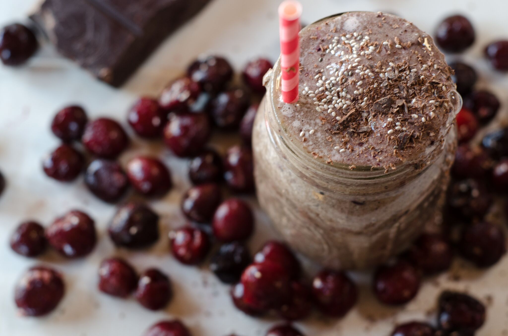 Annessa RD Double Dark Chocolate-Covered-Cherry Crunch Smoothie - Annessa RD