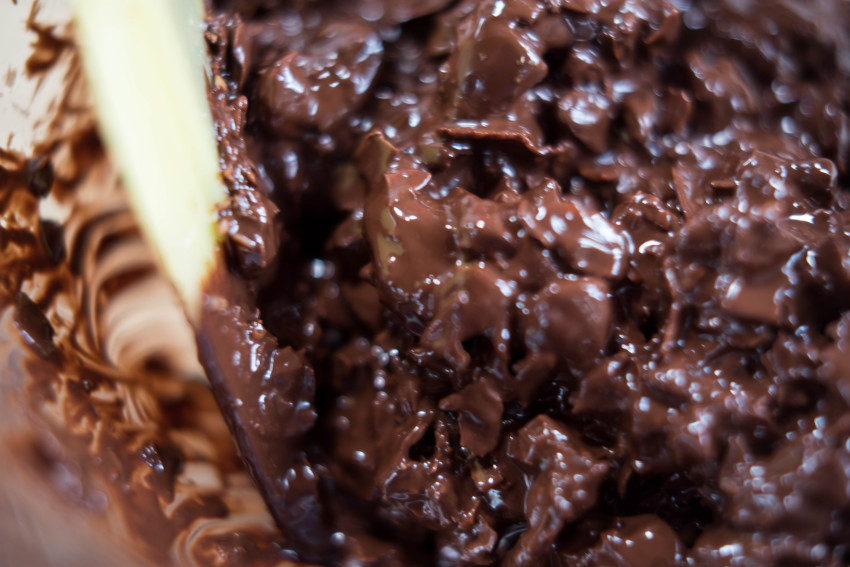 Chocolate Drops Stirring Upclose