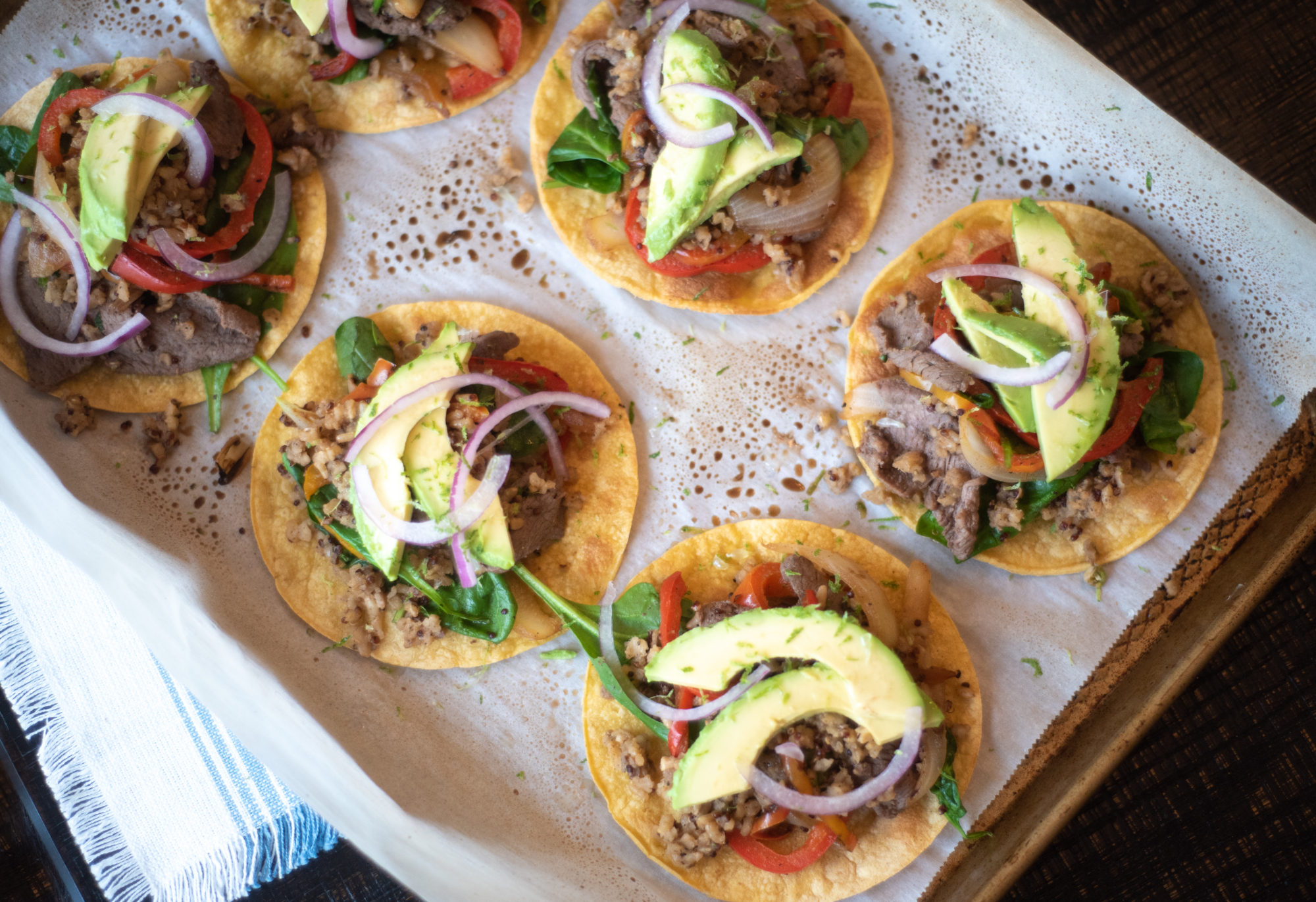 Annessa RD Knorr® One Skillet Meals Steak & Peppers with Brown Rice and Quinoa Avocado Lime Tostadas